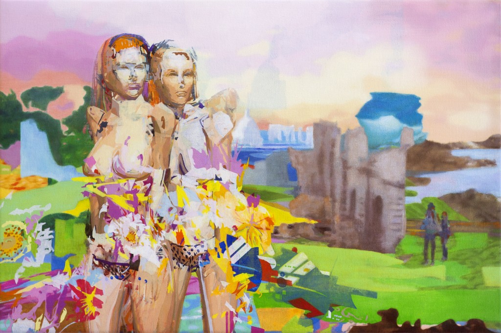 Two Nymphs with Flowers, 2013
